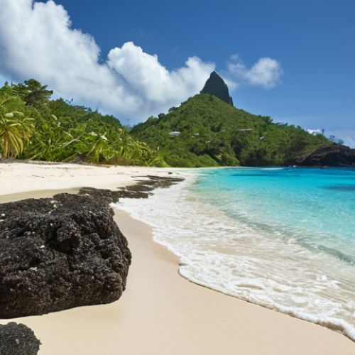 Home 18 ** A picturesque view of Saint Vincent and the Grenadines, showcasing its stunning beaches and clear waters. In the background, subtle signs of climate change like slightly encroaching sea levels are visible. Focus on the natural beauty contrasted with environmental challenges. Keywords: Caribbean, island paradise, beaches, climate change, sea level rise, scenic, tropical.
**