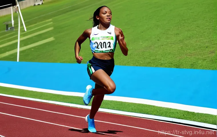 세인트빈센트 그레나딘의 유명 스포츠 선수 - **Shafiqua Maloney's Olympic Determination:**
    A dynamic, full-body shot of female athlete Shafiq...