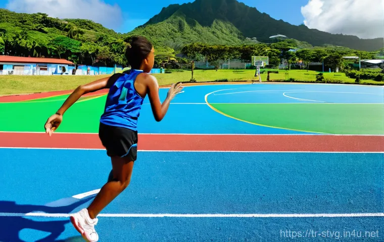 세인트빈센트 그레나딘의 유명 스포츠 선수 - **Joyful Community Cricket on the Beach:**
    A lively scene depicting children and teenagers (ages...